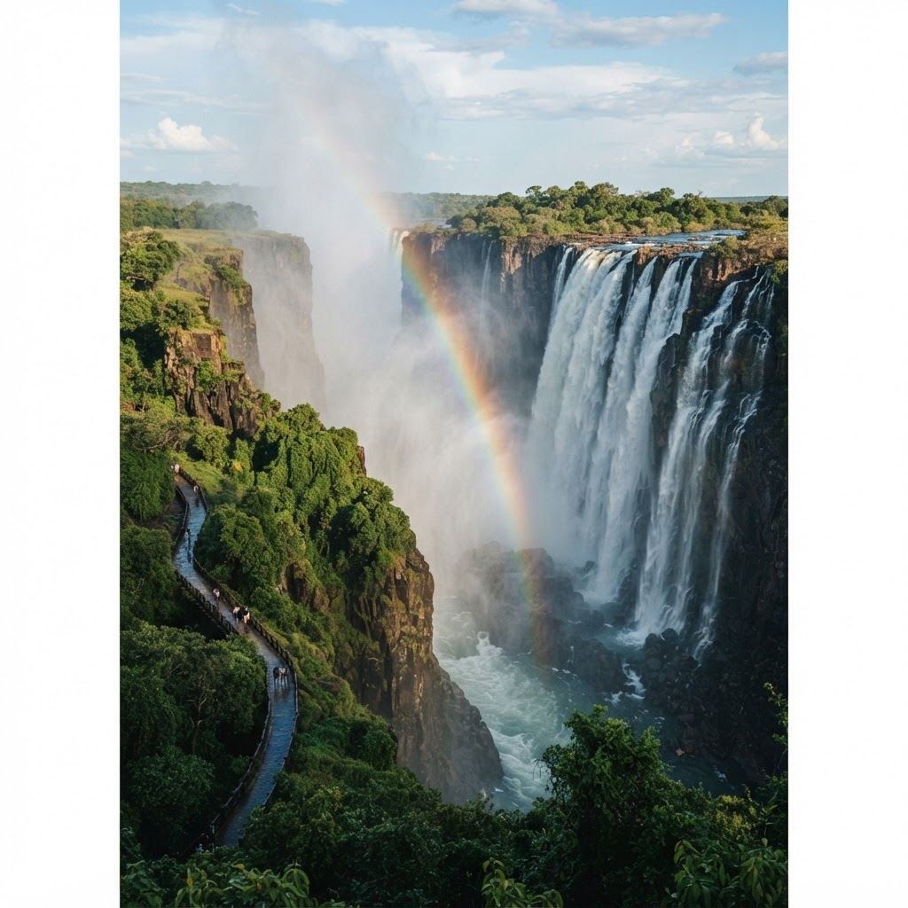 Die Victoriafälle in Sambia